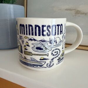 Starbucks Minnesota Been There Series 2019 14oz Coffee Mug Blue White